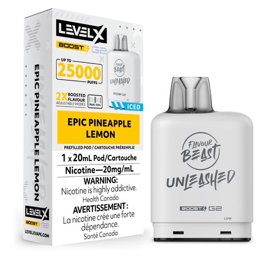 Epic Pineapple Lemon - Flavour Beast Unleashed Level X Boost Disposable Level X 20mg - 2% 