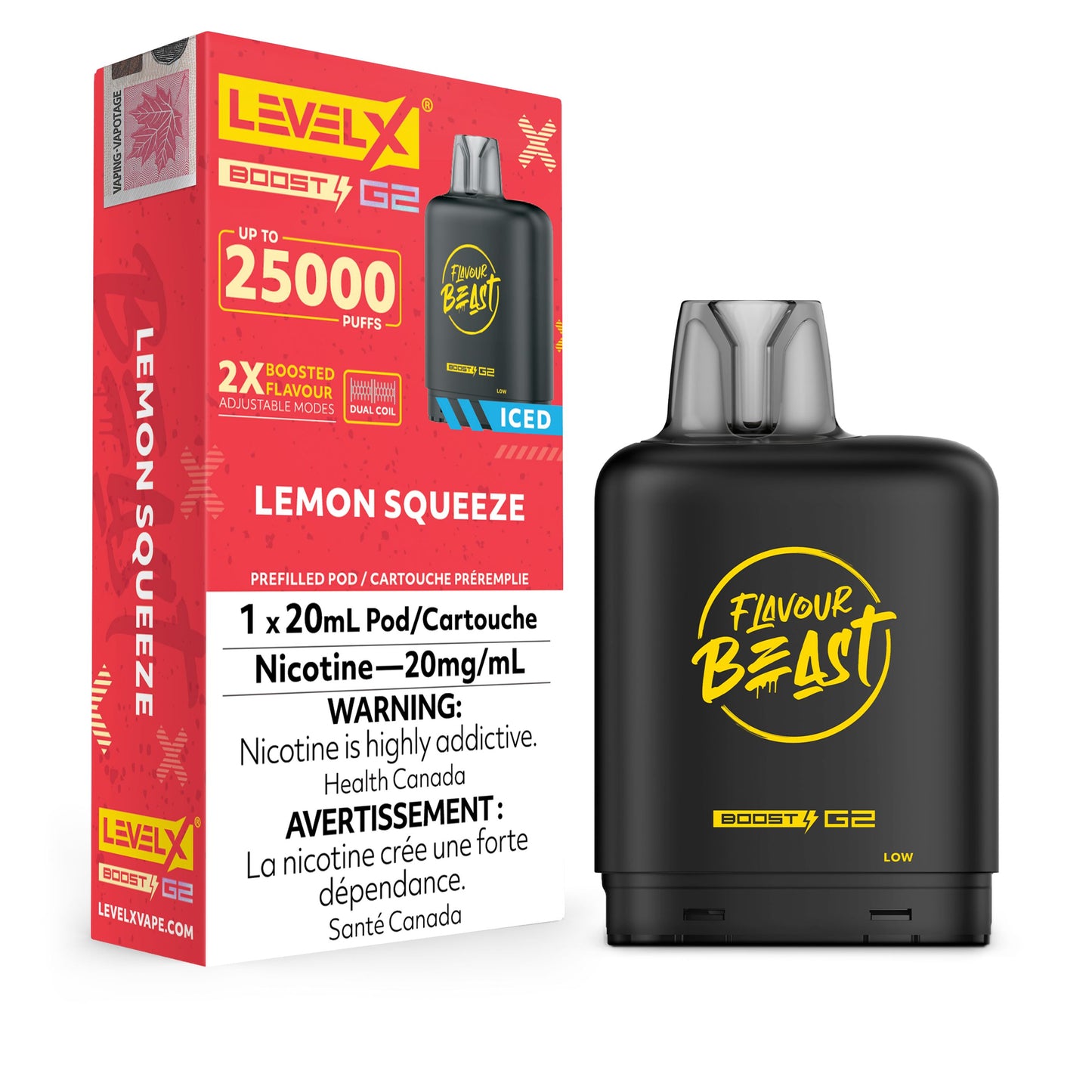 Lemon Squeeze - Flavour Beast Level X Boost Disposable Level X 20mg - 2% 