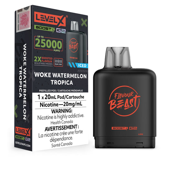 Woke Watermelon Tropica - Flavour Beast Level X Boost Disposable Level X 20mg - 2% 